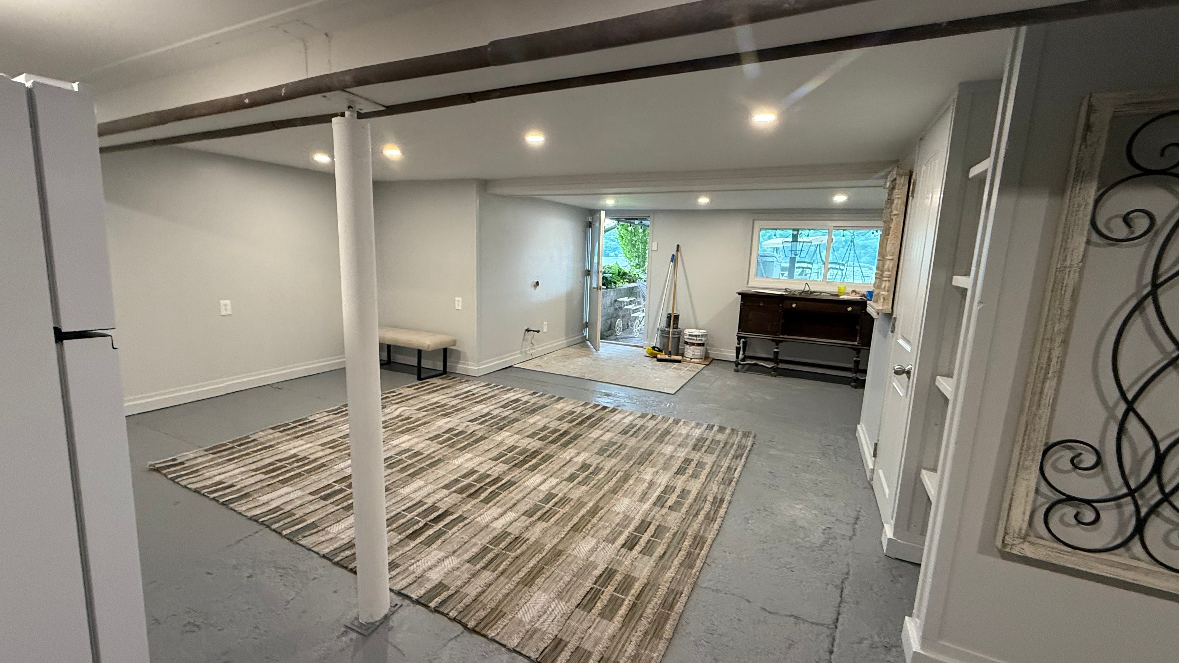 Basement Bath & Living Area, Irondequoit Bay NY
